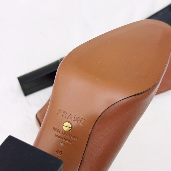 FRAME Le Catalina Colorblocked Boot (Size 40) in Whisky Multi - Picture 9 of 10